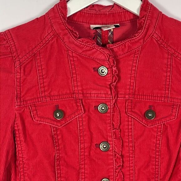 LOFT red, corduroy jacket, size 2 petite - Picture 7 of 13